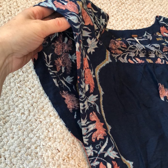 Free People linen blend top with tie - Picture 8 of 12